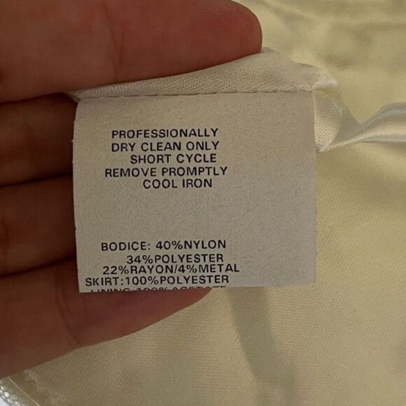 Vintage Jessica Mcclintock Bridal Women's Size 6 Ivory Floral Halter Maxi Dress - Picture 12 of 15